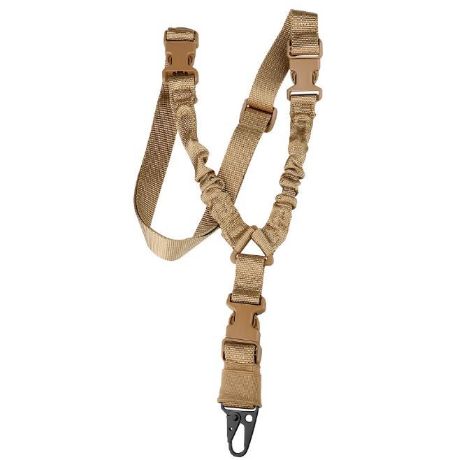 Регулируемый тактический эластичный оружейный ремень - Многоцветный одноточечный ремень для использования на открытом воздухе хаки